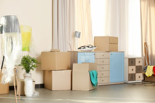 Professional removals team planning a Brompton house move