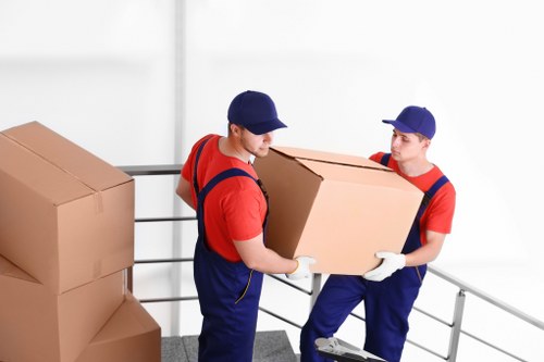 Removal van ready for moving day in Brompton