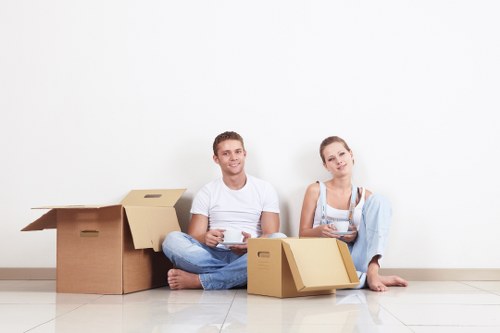 Packing materials and moving boxes used by removal companies in Brompton