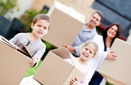 Moving day support for house removals in Brompton on a residential street