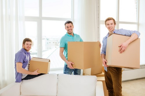 Office relocation service by removal companies in Brompton with careful equipment transport